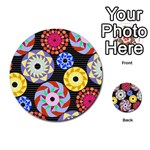 Colorful Retro Circular Pattern Multi-purpose Cards (Round)  Front 1