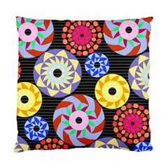 Colorful Retro Circular Pattern Standard Cushion Case (one Side) by DanaeStudio