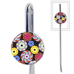 Colorful Retro Circular Pattern Book Mark by DanaeStudio