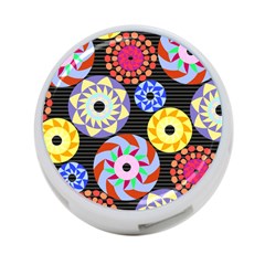 Colorful Retro Circular Pattern 4-port Usb Hub (one Side) by DanaeStudio