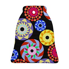 Colorful Retro Circular Pattern Ornament (bell) 