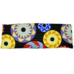 Colorful Retro Circular Pattern Body Pillow Case (dakimakura) by DanaeStudio