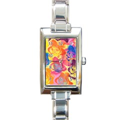 Pop Art Roses Rectangle Italian Charm Watch by DanaeStudio