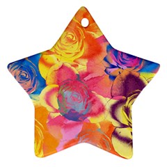 Pop Art Roses Ornament (star) 