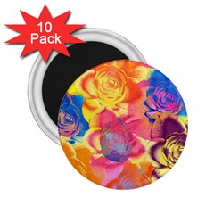 Pop Art Roses 2 25  Magnets (10 Pack)  by DanaeStudio