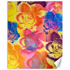 Pop Art Roses Canvas 11  X 14   by DanaeStudio