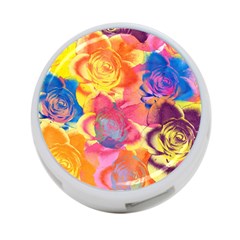 Pop Art Roses 4-port Usb Hub (two Sides)  by DanaeStudio