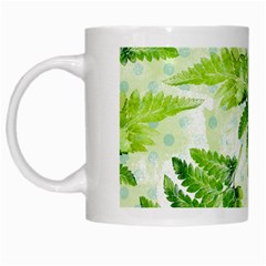 Fern Leaves White Mugs