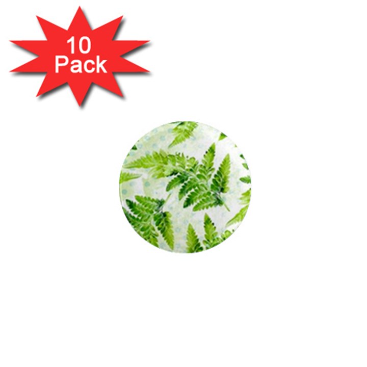 Fern Leaves 1  Mini Magnet (10 pack) 