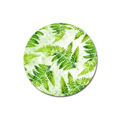 Fern Leaves Magnet 3  (round) by DanaeStudio