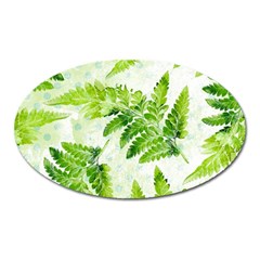 Fern Leaves Oval Magnet