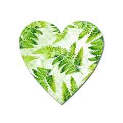 Fern Leaves Heart Magnet