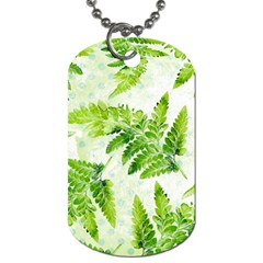 Fern Leaves Dog Tag (One Side)