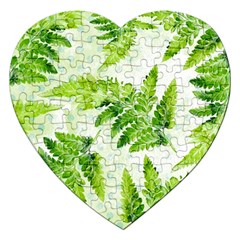 Fern Leaves Jigsaw Puzzle (Heart)