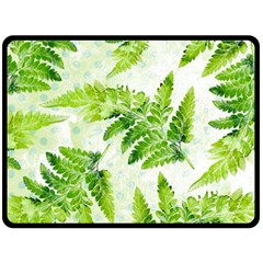 Fern Leaves Fleece Blanket (Large) 