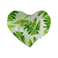 Fern Leaves Standard 16  Premium Heart Shape Cushions