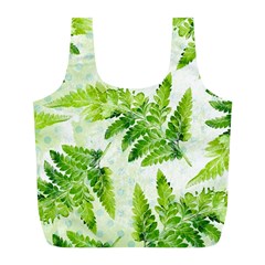 Fern Leaves Full Print Recycle Bags (L) 