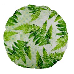 Fern Leaves Large 18  Premium Flano Round Cushions