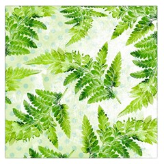 Fern Leaves Large Satin Scarf (square) by DanaeStudio