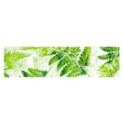 Fern Leaves Satin Scarf (Oblong)