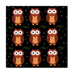 Halloween Brown Owls  Tile Coasters by Valentinaart