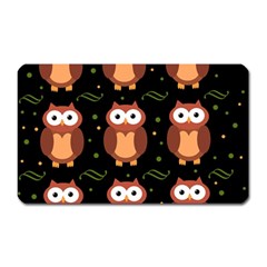 Halloween Brown Owls  Magnet (rectangular) by Valentinaart