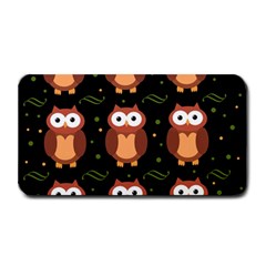 Halloween Brown Owls  Medium Bar Mats by Valentinaart