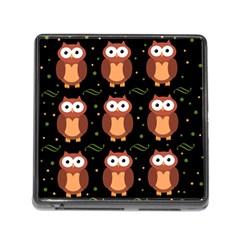 Halloween Brown Owls  Memory Card Reader (square) by Valentinaart