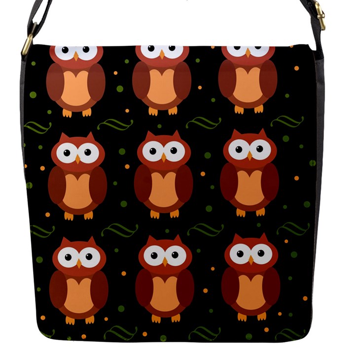 Halloween brown owls  Flap Messenger Bag (S)