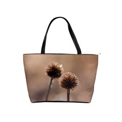 Withered Globe Thistle In Autumn Macro Shoulder Handbags