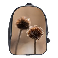 Withered Globe Thistle In Autumn Macro School Bags (xl)  by wsfcow