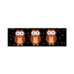 Halloween Brown Owls  Satin Scarf (oblong) by Valentinaart