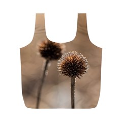 Withered Globe Thistle In Autumn Macro Full Print Recycle Bags (m)  by wsfcow