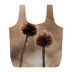 Withered Globe Thistle In Autumn Macro Full Print Recycle Bags (l)  by wsfcow