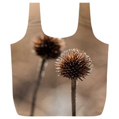 Withered Globe Thistle In Autumn Macro Full Print Recycle Bags (l)  by wsfcow