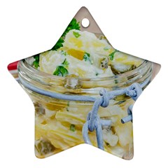 Potato Salad In A Jar On Wooden Ornament (star)  by wsfcow