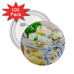 Potato Salad In A Jar On Wooden 2 25  Buttons (100 Pack)  by wsfcow