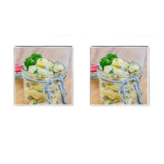 Potato Salad In A Jar On Wooden Cufflinks (square) by wsfcow