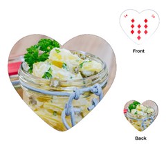 Potato Salad In A Jar On Wooden Playing Cards (heart)  by wsfcow