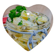 Potato Salad In A Jar On Wooden Heart Ornament (2 Sides) by wsfcow