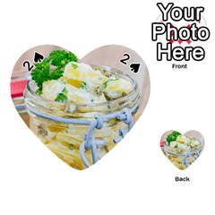 Potato Salad In A Jar On Wooden Playing Cards 54 (heart)  by wsfcow