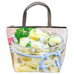 Potato Salad In A Jar On Wooden Bucket Bags by wsfcow