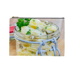 Potato Salad In A Jar On Wooden Cosmetic Bag (large)  by wsfcow