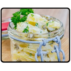 Potato Salad In A Jar On Wooden Fleece Blanket (medium)  by wsfcow