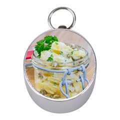 Potato Salad In A Jar On Wooden Mini Silver Compasses