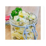 Potato salad in a jar on wooden Double Sided Flano Blanket (Large)  80 x60  Blanket Front