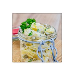 Potato Salad In A Jar On Wooden Satin Bandana Scarf by wsfcow