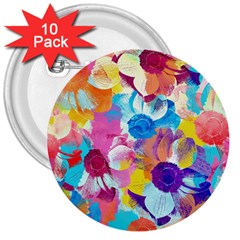 Anemones 3  Buttons (10 Pack)  by DanaeStudio