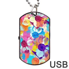 Anemones Dog Tag Usb Flash (one Side) by DanaeStudio