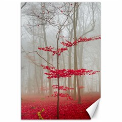 Magic Forest In Red And White Canvas 20  X 30   by wsfcow